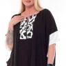 Блузка черного цвета с белыми вставками 23675126