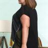 Летняя черная стильная женская блузка 51695408