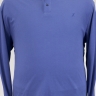 Однотонная рубашка-поло голубого цвета 23072156