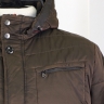 Зимняя коричневая куртка с нагрудными карманами 24060859