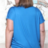 Стильная голубая блузка с принтом 61695418