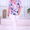 Нарядная блузка с цветочным принтом 21855460