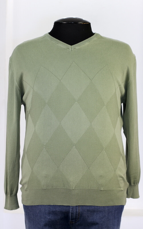 Стильный пуловер с геометрическим принтом арт. 83072202