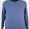 Синий пуловер с V-образным горлом 37072279