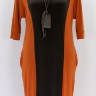 Оранжевое женское платье с черной вставкой арт. 41505301