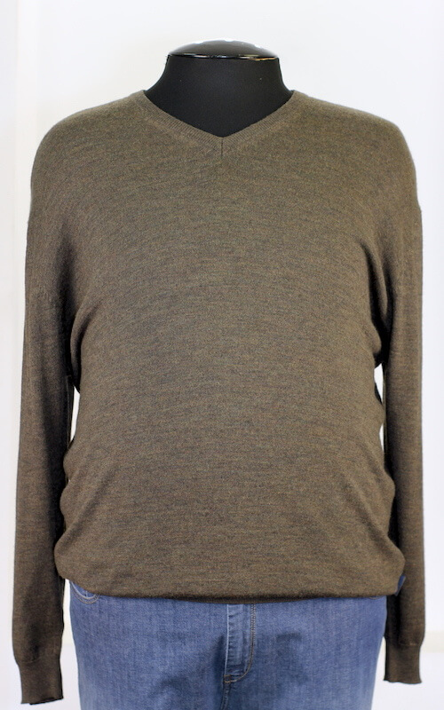 Мягкий шерстяной пуловер коричневого цвета арт. 45112218