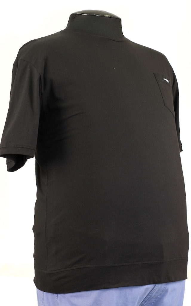 Черная хлопковая футболка на резинке 21320755