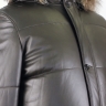Зимняя кожаная куртка на пуговицах арт. 15370813