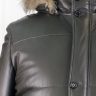 Зимняя кожаная куртка на пуговицах арт. 15370813
