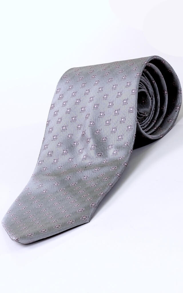 Серый галстук с рисунком цветы арт. 81308978