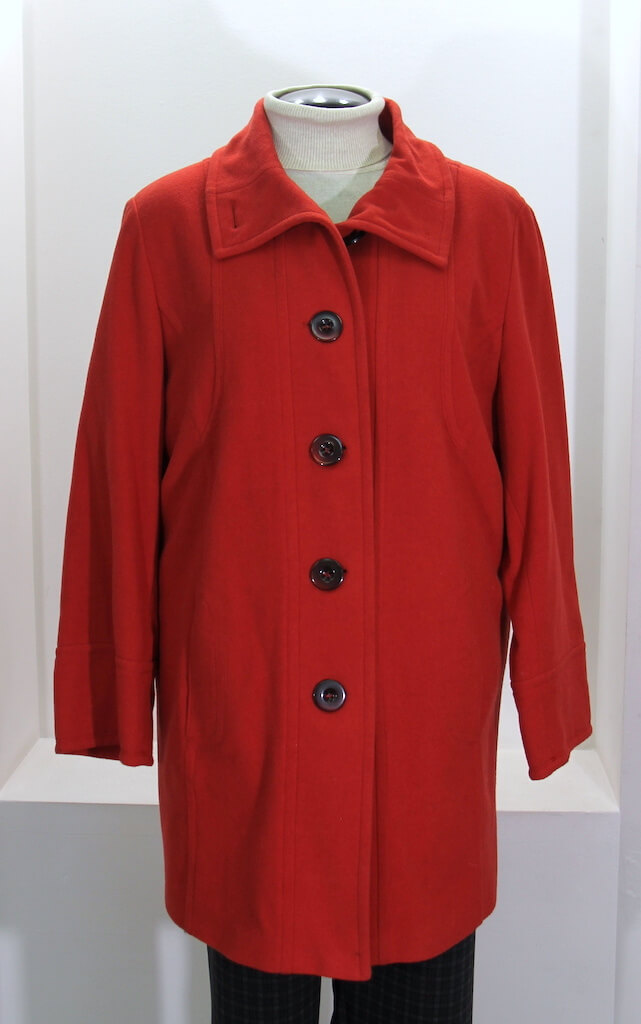 Стильное красное женское пальто  арт. 10530826