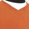 Терракотовый пуловер с треугольным горлом 23132132