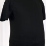 Мужская однотонная футболка черного цвета с V-горлом арт. 72070712