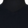 Однотонная футболка черного цвета с V-горлом арт. 36030702