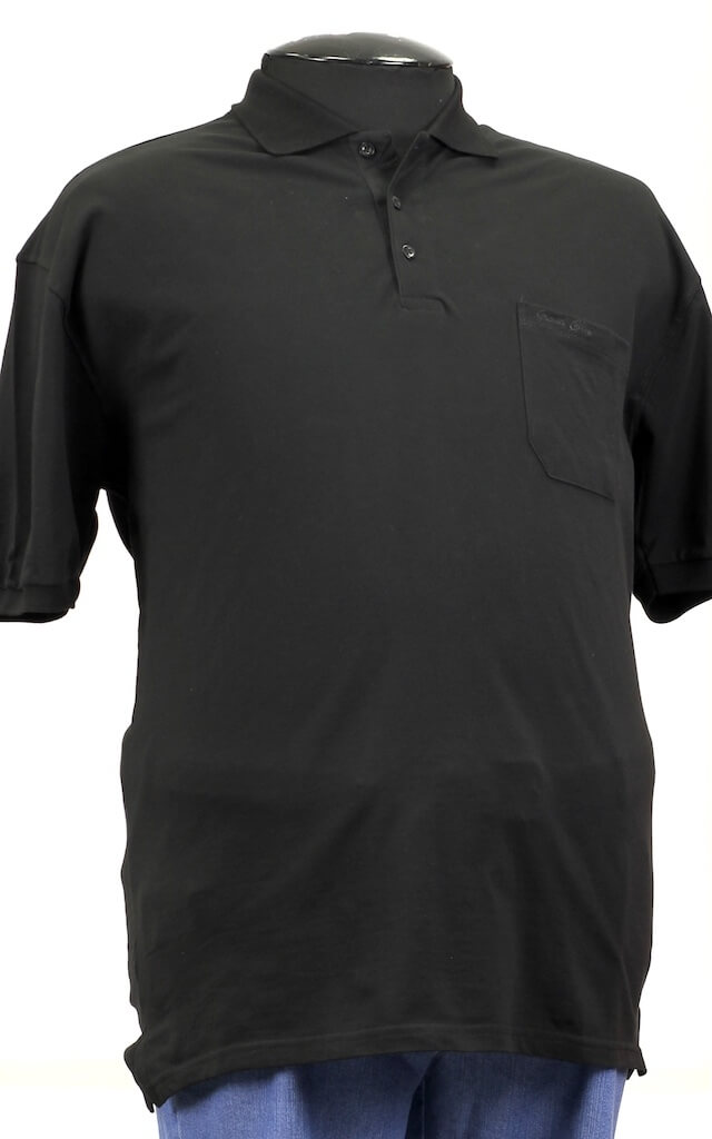 Черная футболка-поло 24300646