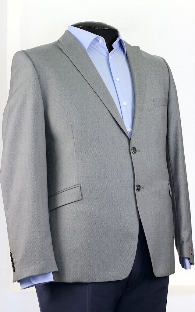 Серый шелковый пиджак большого размера арт. 26120105