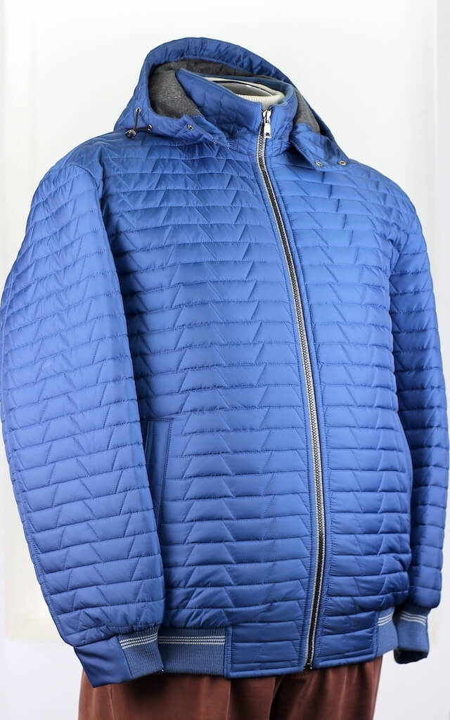 Зимняя голубая куртка большого размера арт. 23310838