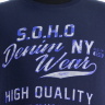  Темно-синяя футболка с надписью SOHO арт. 24030785