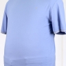Голубая футболка из хлопка пике 24130714