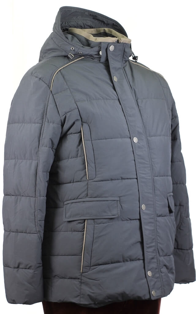 Утепленная мужская зимняя куртка с капюшоном 21290824