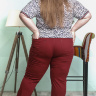 Женские бордовые брюки прямого кроя 84670204