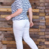 Белые легкие хлопковые брюки-капри 83670214