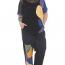Сетчатая блузка с цветными нашивками арт. 23675111