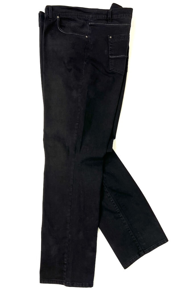 Черные однотонные джинсы из плотного денима арт. 61320403