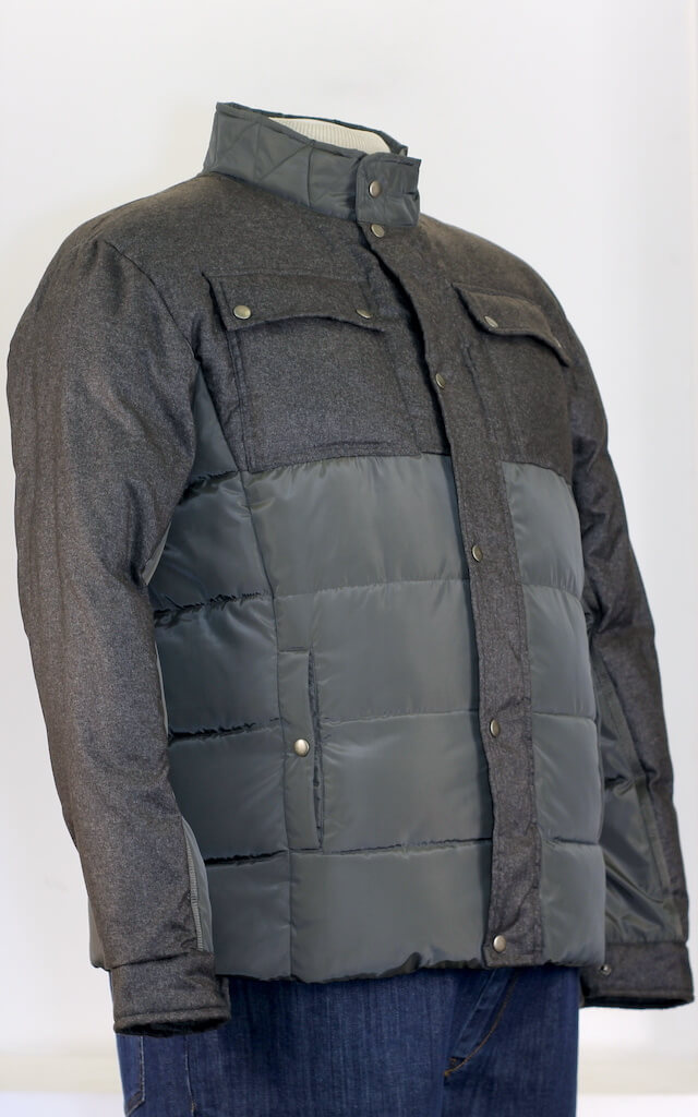 Зимняя куртка темно-серого цвета на кнопках 84070816