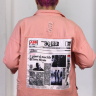 Стильная розовая джинсовка большого размера арт. 23501056 