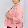 Стильная розовая джинсовка большого размера арт. 23501056 