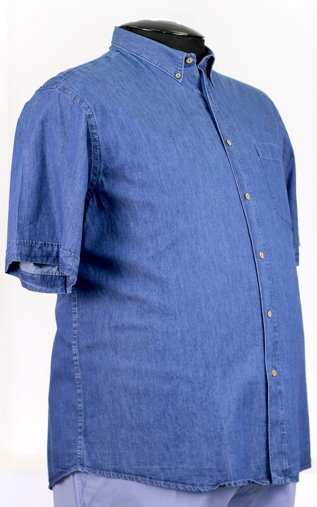 Рубашка джинсовая с коротким рукавом арт. 93071236