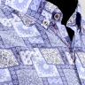 Рубашка голубого цвета с узором пэчворк 23241136