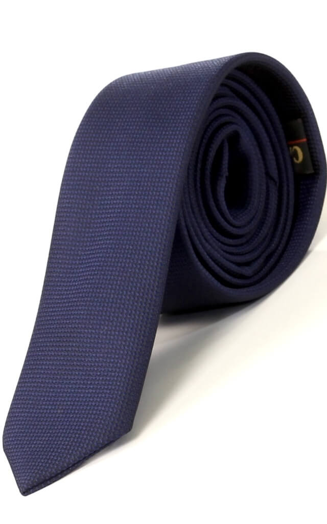 Темно-синий галстук со структурным узором арт. 22368914