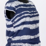 Нарядная блуза в синюю и серую полоску арт. 21855467