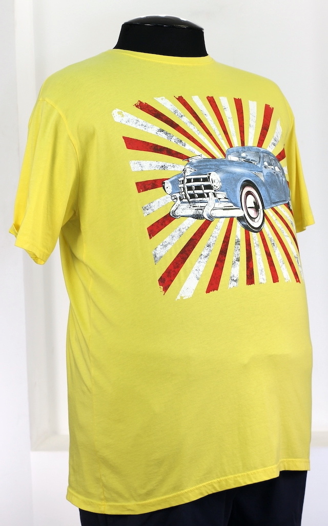 Желтая футболка с рисунком автомобиль арт. 92070780