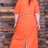 Длинное оранжевое платье большого размера 92505304