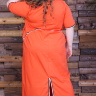 Длинное оранжевое платье большого размера арт. 92505304