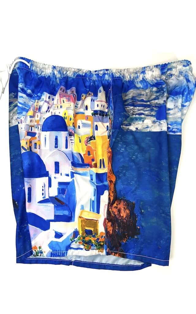 Синие плавательные шорты с рисунком арт. 21070582