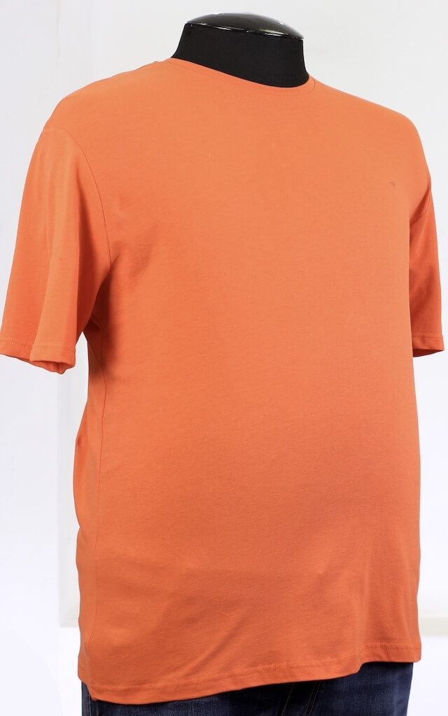 Футболка оранжевого цвета из структурного хлопка арт. 24130708