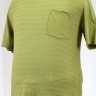 Зеленая футболка из льна с хлопком 23070731