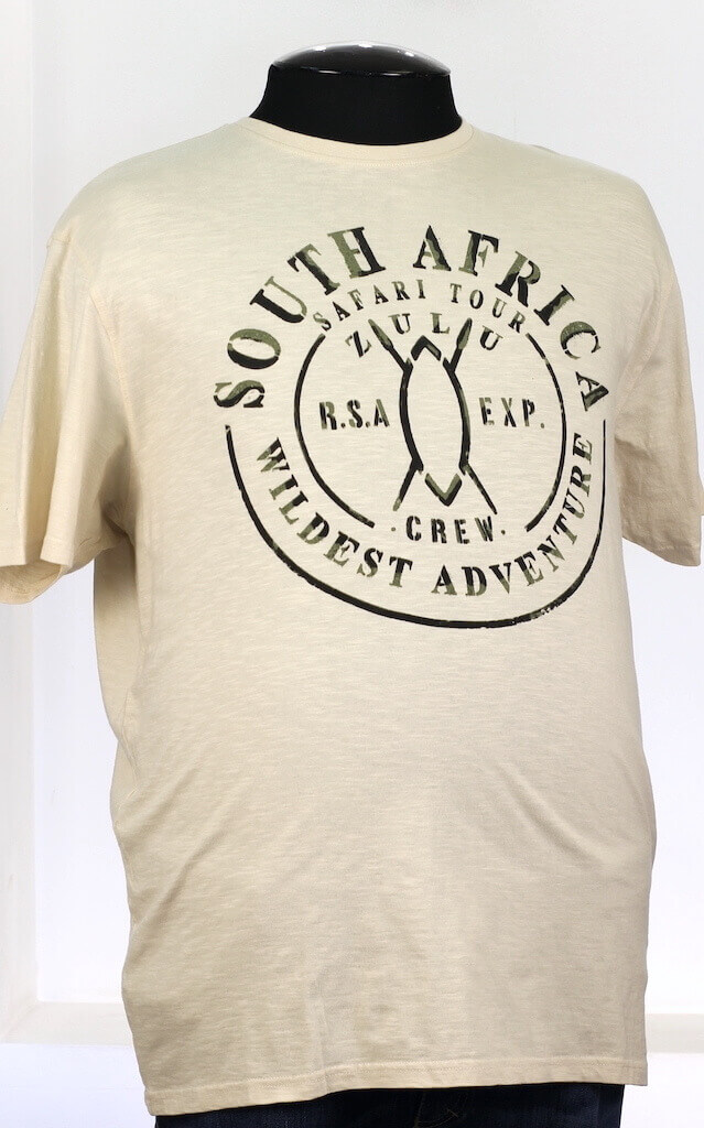 Бежевая футболка Kitaro с принтом Zulu арт. 24030793