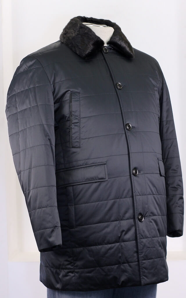 Зимняя водонепроницаемая куртка черного цвета 84390801
